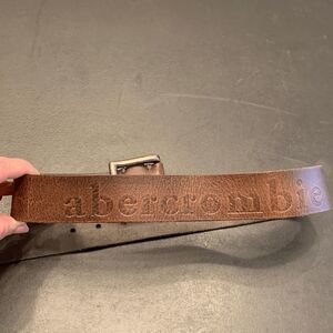 Abercrombie & Fitch Genuine Leather Belt Metal Buckle, Size 25”-31" (Unisex)